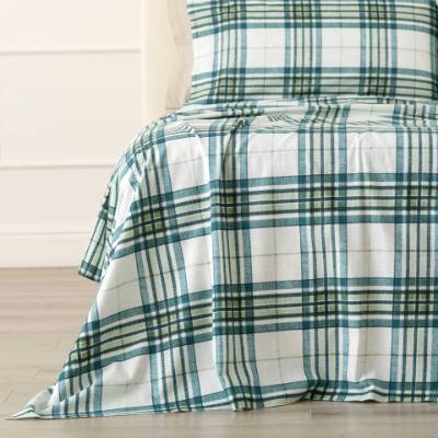 Completo letto in cotone garzato fantasia tartan GLEN