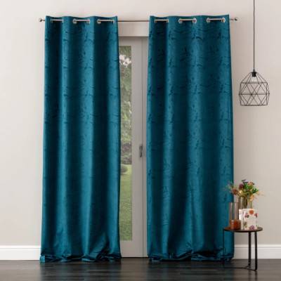 Tenda Confezionata In Velluto Jacquard Jungle