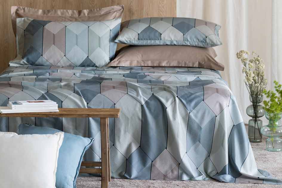 biancheria da letto fantasia geometrica
