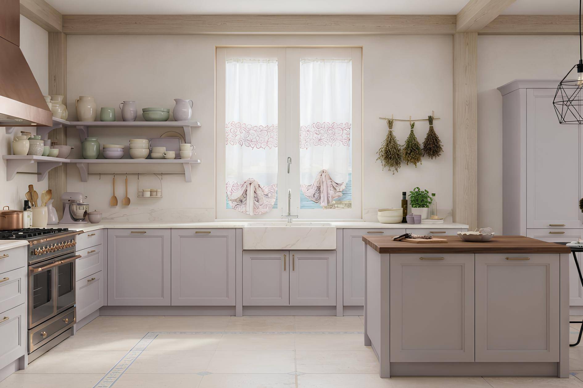 tende cucina shabby chic 