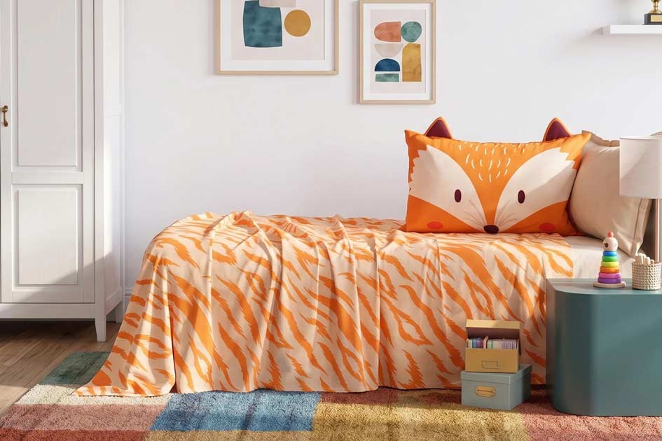 lenzuola con animali bambini