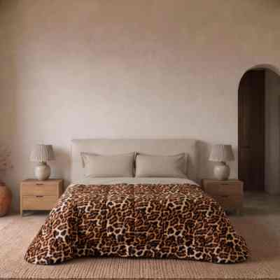 Trapunta Invernale In Velluto Leopardato Retro Cotone Maila Trapunta Invernale In Velluto Leopardato Retro Cotone Maila