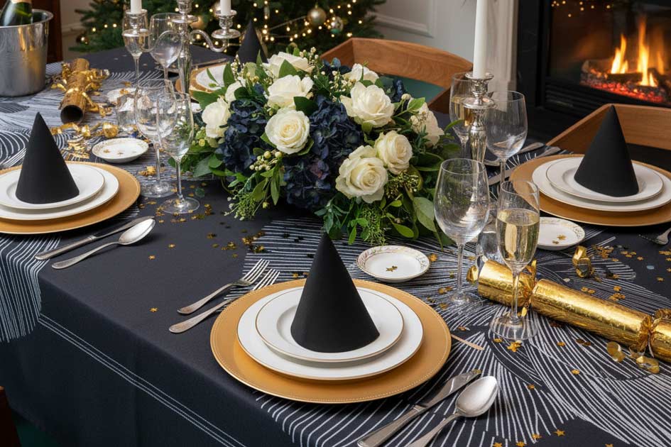 dettaglio tavola di Capodanno