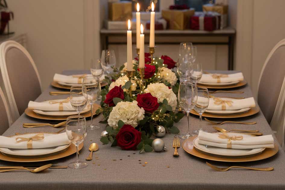 tovaglia grigia Capodanno