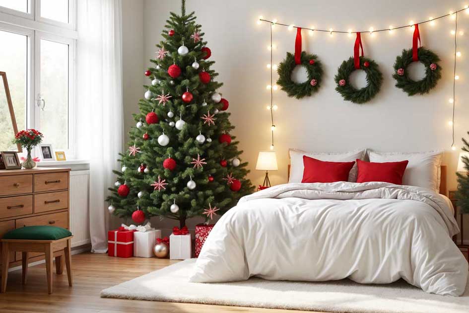 albero di Natale camera da letto