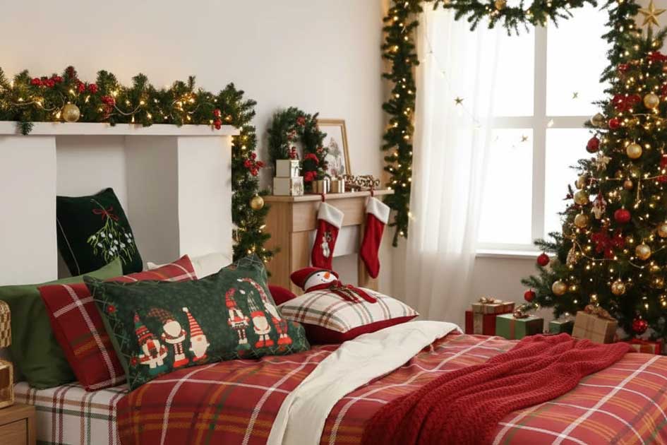 decorazione camera da letto Natale