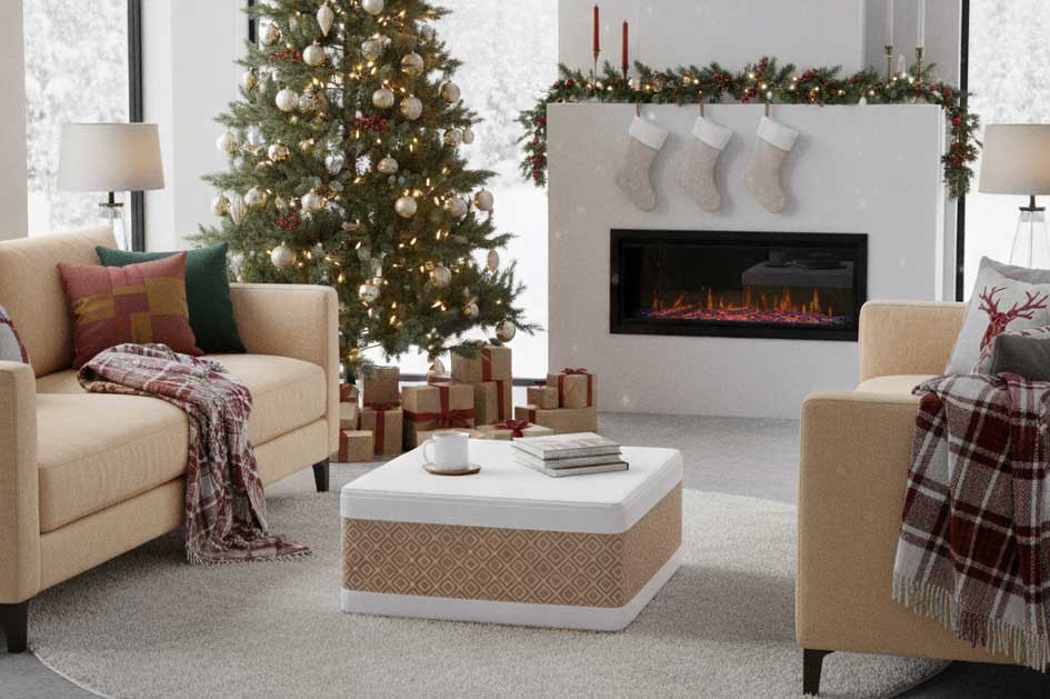 pouf salone Natale