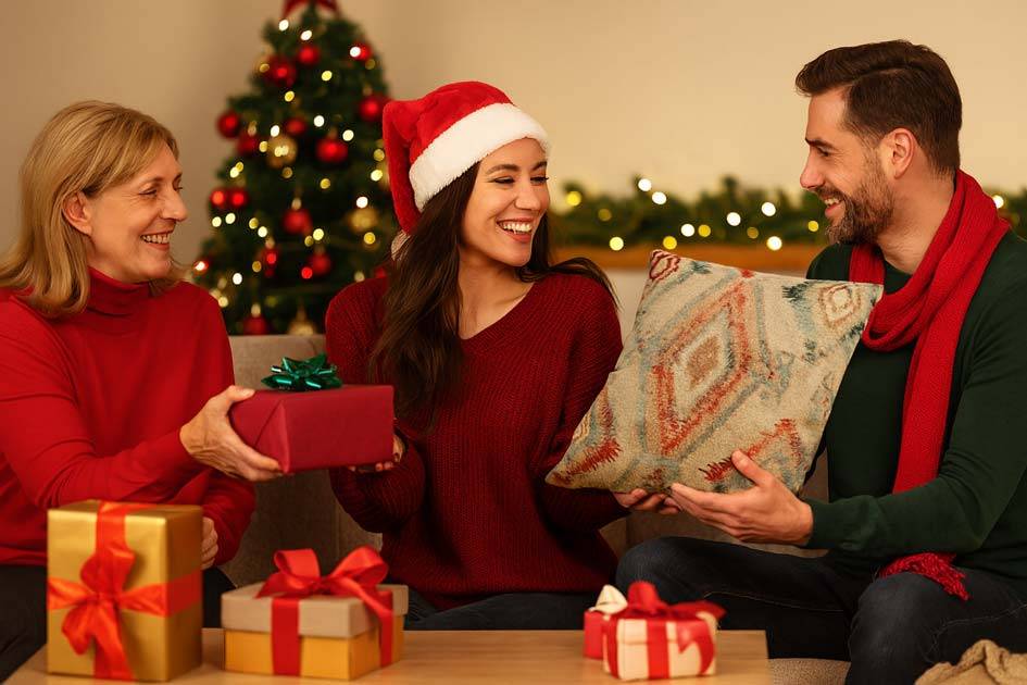 regalare cuscino arredo a Natale