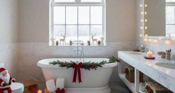 arredo bagno natalizio