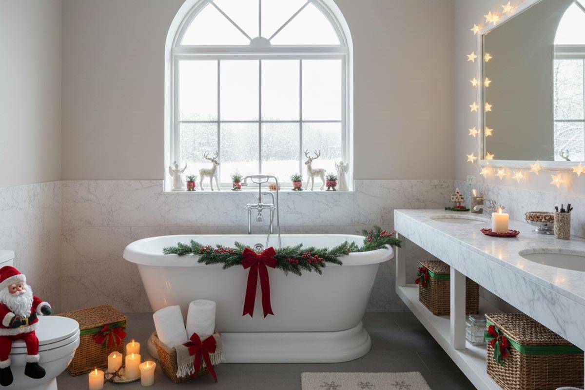 arredo bagno natalizio