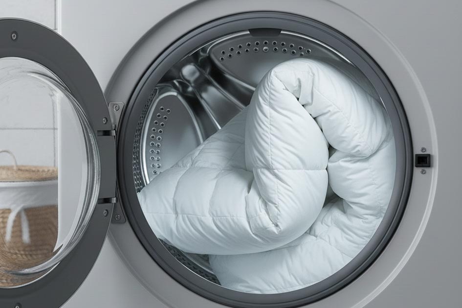 interno piumino in lavatrice