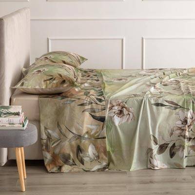 Completo Lenzuolo Copriletto In Raso Eterea