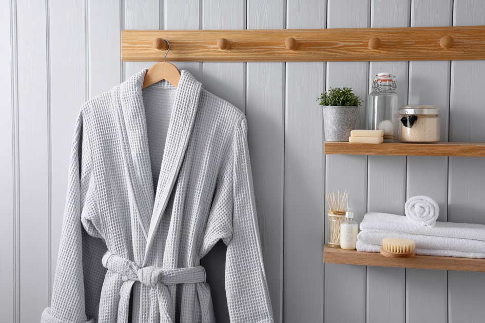 accappatoio in bagno