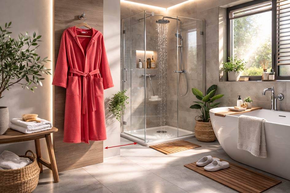 accappatoio vicino vasca